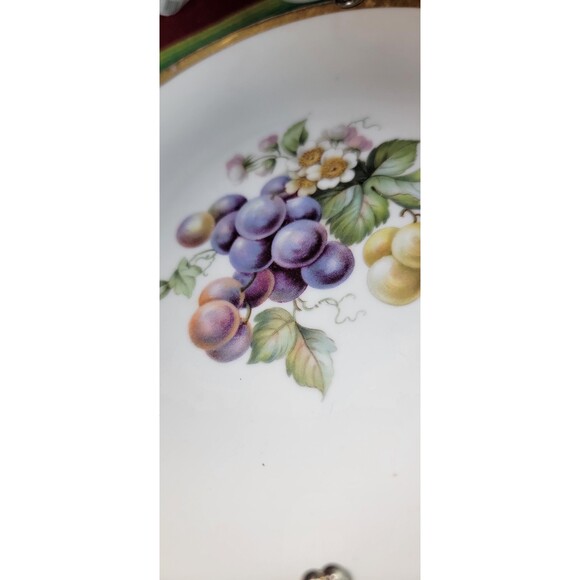 Vintage Hutschenreuther Selb Bavaria Germany Porcelain Plate Grapes - Picture 1 of 9